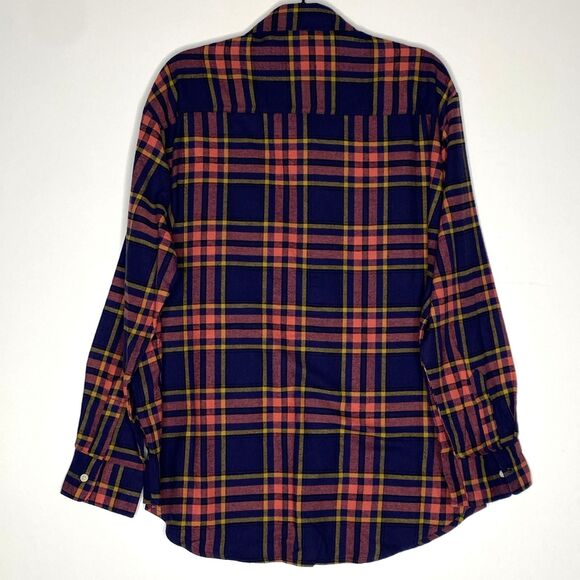 New Old Navy Flannel Loose Boyfriend Button Down Shirt Women's Size Medium - Picture 2 of 9